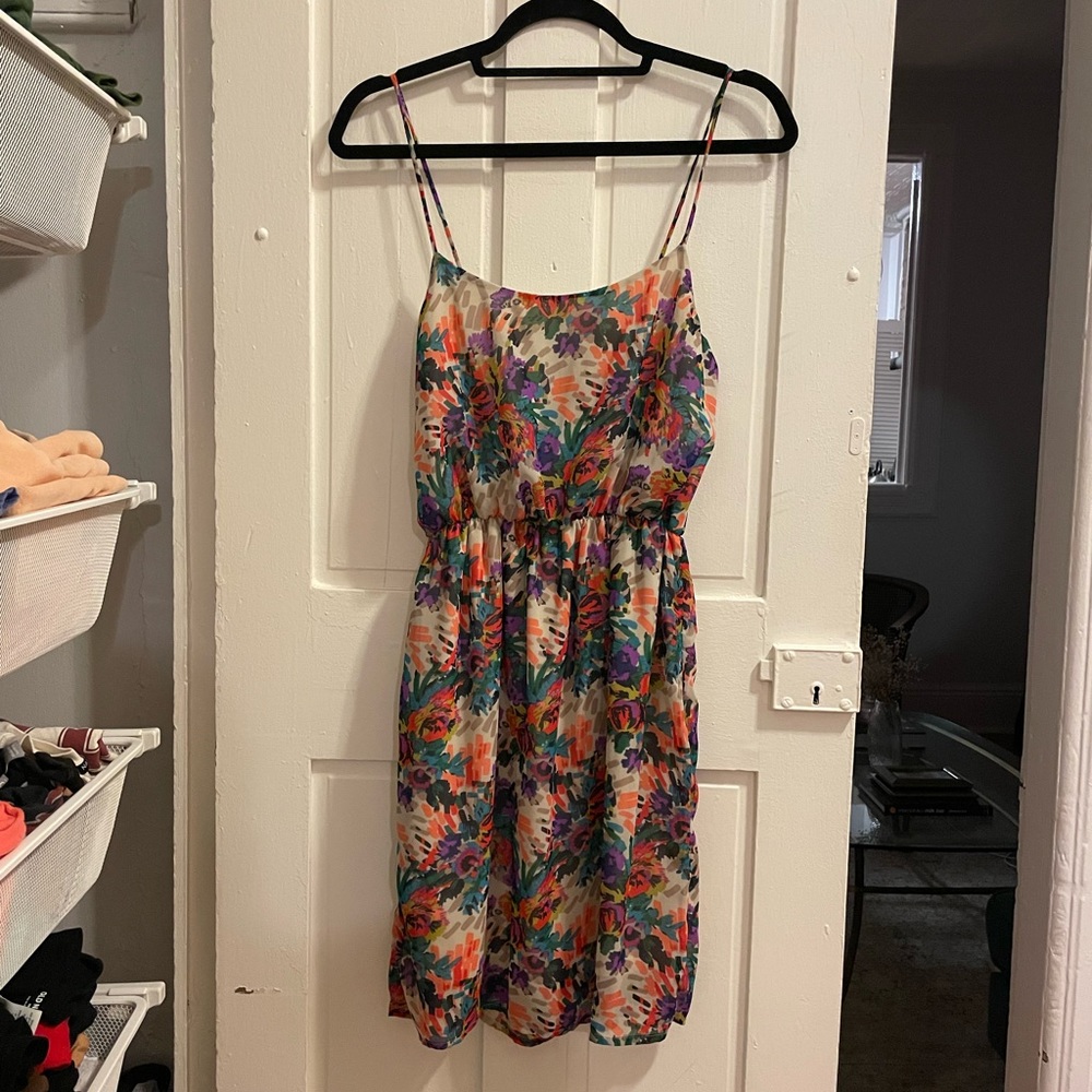 Floral watercolor dress